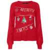 Vero Moda - Merry Xmas Sweater Chinese Red
