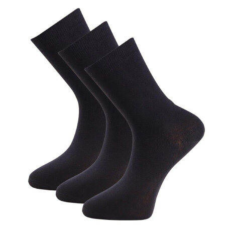 Trofé - 3-Pak Strømpe i Bomuld Sort Trofé - 3-Pak Strømpe i Bomuld Sort