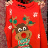Vero Moda - New Frosty Deer Sweater Chinese Red