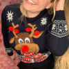 Vero Moda - New Frosty Deer Sweater Navy Blazer