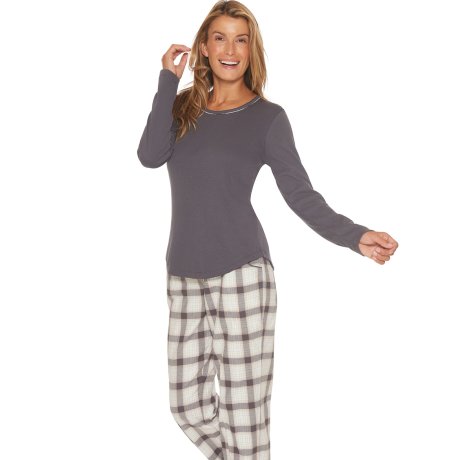 Lady avenue - Pyjamas med tern Rose-Grey