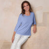 Lady avenue - Bambus Pyjamas 3/4 Ærme Blue/Rose