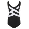Lentiggini swimwear - Crossed Badedragt Black/White