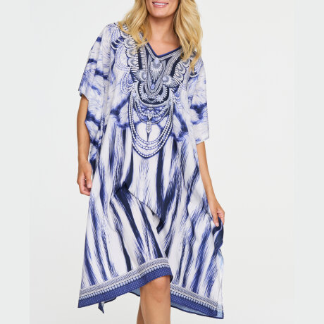 Damella - Strand Poncho Navy
