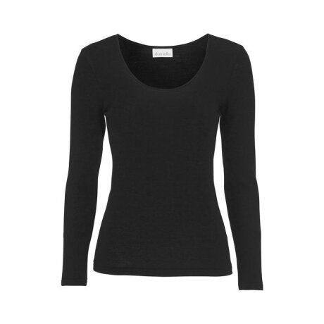 Damella - Bluse Uld/Silke Sort Damella - Bluse Uld/Silke Sort