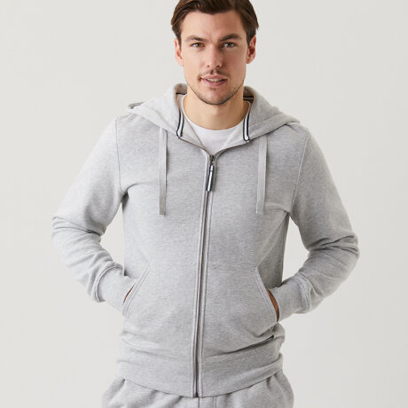 Bjørn Borg Herrer - Centre Zip Hoodie Light Grey Melange