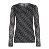 Hype The Detail - Hype Logo Mesh Blouse Sort