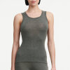 Chantelle - Tank Top i Uld/Silke Slate Grey