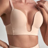 Bye bra - BH til Dyb Udskæring Beige