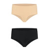 Bye bra - 2-pak Usynlig Maxi Trusse Beige/Black