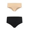 Bye bra - 2-pak Usynlig Hipster Beige/Black