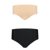 Bye bra - 2-pak Usynlig Hipster Beige/Black