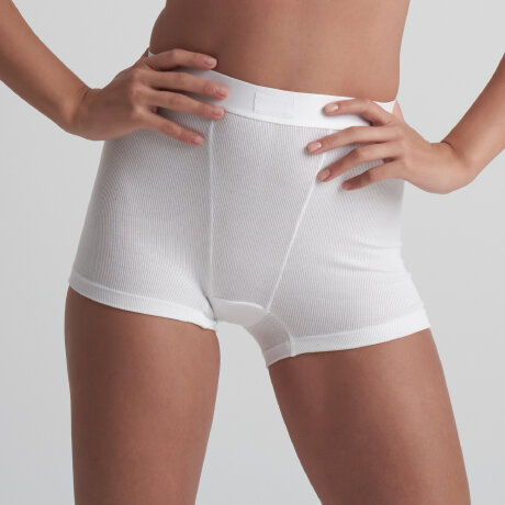 Bye bra - Rib Boy Shorts Hvid Bye bra - Rib Boy Shorts Hvid
