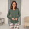 Lady avenue - Bomuld Flannel Pyjamas Army