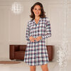 Lady avenue - Bomuld Flannel Natskjorte Blue/Red Lady avenue - Bomuld Flannel Natskjorte Blue/Red