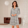 Lady avenue - Bomuld Flannel Natskjorte Deer/Rose Lady avenue - Bomuld Flannel Natskjorte Deer/Rose