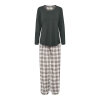 Lady avenue - Bomuld Flannel Pyjamas Graphite