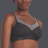 Anita - Mesh/Merino Uld Sports BH Anthracite