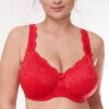 Plaisir - Beate Plain Helskål BH Rød