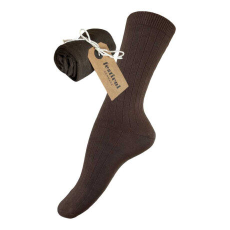 Festival - Bambus Strømpe Dark Brown