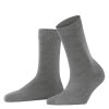 Falke - Clima Wool Strømpe Light Grey Melange