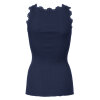 Rosemunde - Classic Silke Top med Blonde Navy