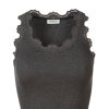 Rosemunde - Silke Top med blondekant Dark Grey MElange