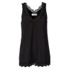 Rosemunde - Tank Top med Blonder Sort