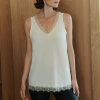 Rosemunde - Tank Top med Blonder Ivory