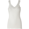 Rosemunde - Bomuldstop med Blonder Ivory