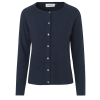 Rosemunde - Cardigan i Uld og Cashmere Dark Navy Melange