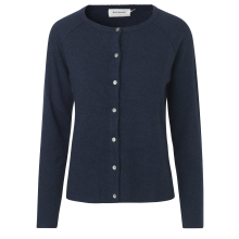 Rosemunde - Cardigan i Uld og Cashmere Dark Navy Melange Rosemunde - Cardigan i Uld og Cashmere Dark Navy Melange
