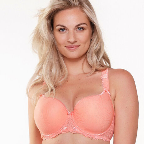 LingaDore - Daily T-Shirt BH Plus Size Coral Jacquard