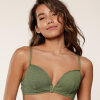 LingaDore - Vatteret Triangle Bikini Top Garden Green