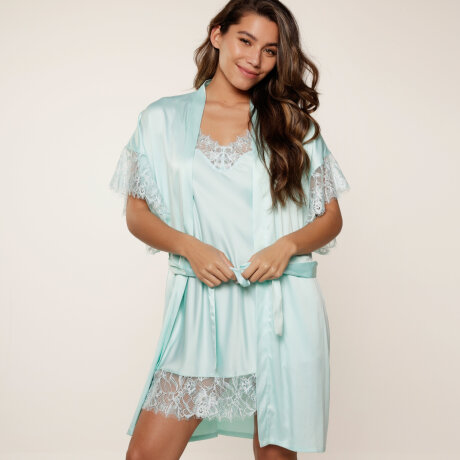 LingaDore - Kimono med Korte Ærmer Jade Blue