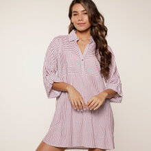 LingaDore - Pyjamas Skjorte Soft Bordeaux Stripes