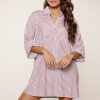 LingaDore - Pyjamas Skjorte Soft Bordeaux Stripes