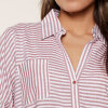 LingaDore - Pyjamas Skjorte Soft Bordeaux Stripes