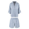 LingaDore - Pyjamas Sæt Kort Legion Blue Stripes