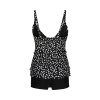 Lentiggini swimwear - Dot Tankini Sæt Black/Offwhite