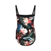Lentiggini swimwear - Blomstret Stropløs Badedragt Black/Multicolour