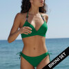 LingaDore - Vatteret Triangle Bikini Sæt Green