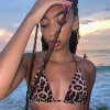 SuiAva - Waverly Bikini Top Leopard/Sort