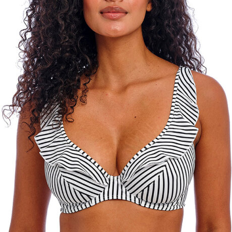 Freya - Jewel Cove Bikini Top Stripe Black