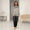 Lady avenue - Satin De Luxe Pyjamas Black/Moon Lady avenue - Satin De Luxe Pyjamas Black/Moon