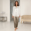 Lady avenue - Satin De Luxe Pyjamas Moon/White