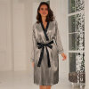 Lady avenue - Satin De Luxe Kimono Black/Moon