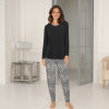 Lady avenue - Bambus Pyjamas Black/Leo