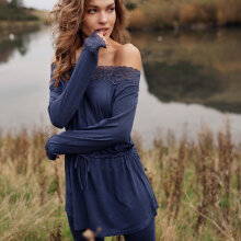 LingaDore - Nat sæt med Leggings Dark Denim LingaDore - Nat sæt med Leggings Dark Denim