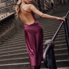 LingaDore - Lang Satin Natkjole Port
